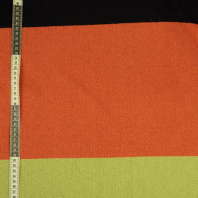 PRUHY ČERNÉ-CIHLY-LIMETKOVÉ - panel pletený svetr Emery 270g