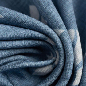 STROMEČKY S HVĚZDIČKAMI / ACID WASH - modrá  - teplákovina