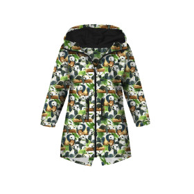 DĚTSKÁ BUNDA PARKA (ARIEL) - PANDY NA BAMBUSACH - softshell
