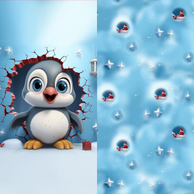 HAPPY CHRISTMAS VZ. 5 - tkanina bawełniana