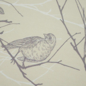 PTÁCI / béžová - teplákovina 