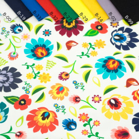 FOLKLOR ŁOVICKÝ / bílá - teplákovina SP250