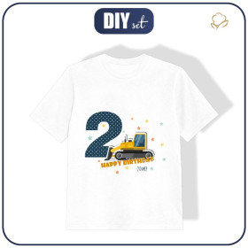 DĚTSKÉ TRIČKO - 2. NAROZENINY / BULDOZER - single jersey