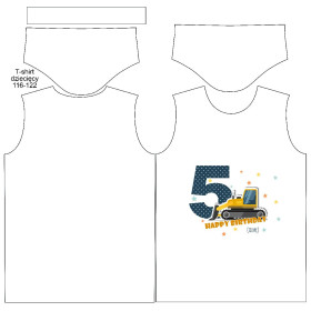 DĚTSKÉ TRIČKO - 5.  NAROZENINY / BULDOZER - single jersey