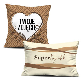 OZDOBNÉ POLŠTÁŘE - SUPER DZIADEK - S VLASTNÍM POTISKEM - Sada šití 