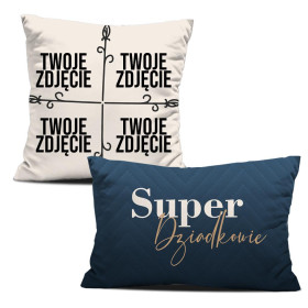 OZDOBNÉ POLŠTÁŘE - SUPER DZIADKOWIE - S VLASTNÍM POTISKEM - Sada šití 