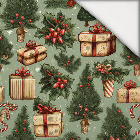 Vintage Christmas wz.13 - lehký, česaný úplet