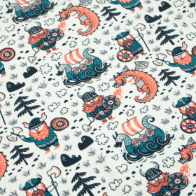 VIKINGOVÉ / bílá - teplákovina SP250