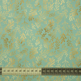 ZLATÍ KORÁLOVÉ (ZLATÝ OCEÁN) / mentolová - tkanina bawełniana