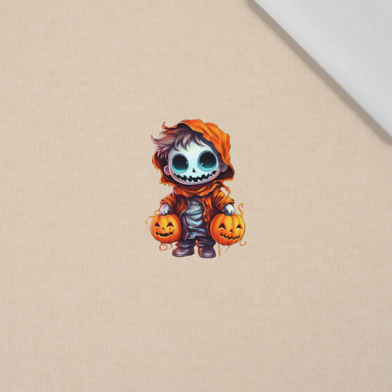 Skeleton and pumpkin cute halloween wz.8  - panel (60cm x 50cm) tkanina bawełniana
