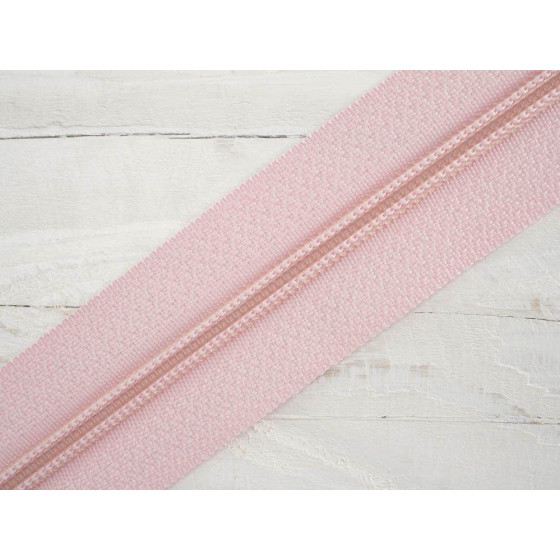 Stuha pro spirální zip 5mm  růžově pudrová- 512