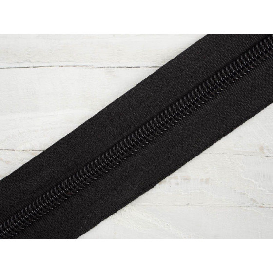 Stuha pro spirální zip 5mm  černá - 580