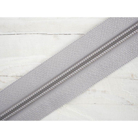 Stuha pro spirální zip 5mm  světlošedivá - 336