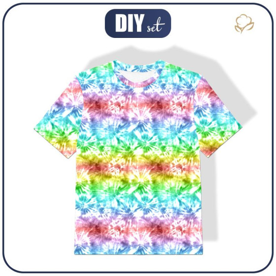 DĚTSKÉ TRIČKO - BATIKA vz. 1 /  duhový - single jersey
