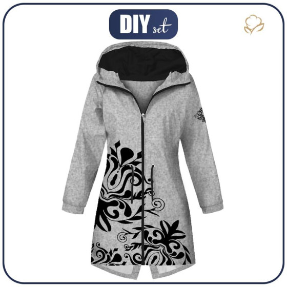 DÁMSKÁ BUNDA PARKA (ANNA) - DAMASCO OBRYS / šedá - softshell
