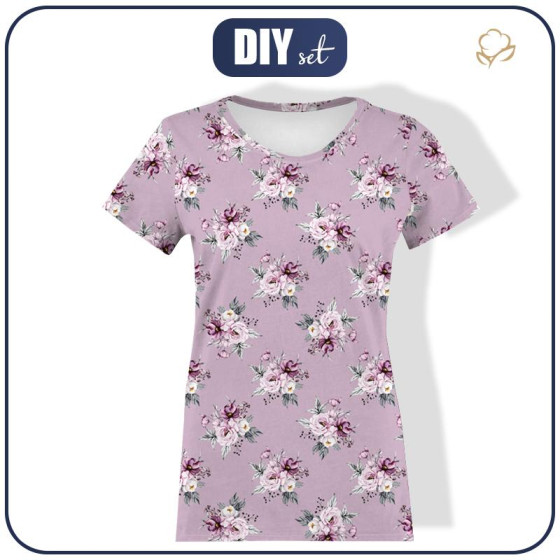 DÁMSKÉ TRIČKO- AKVARELOVÁ KYTICE vz. 5 - single jersey