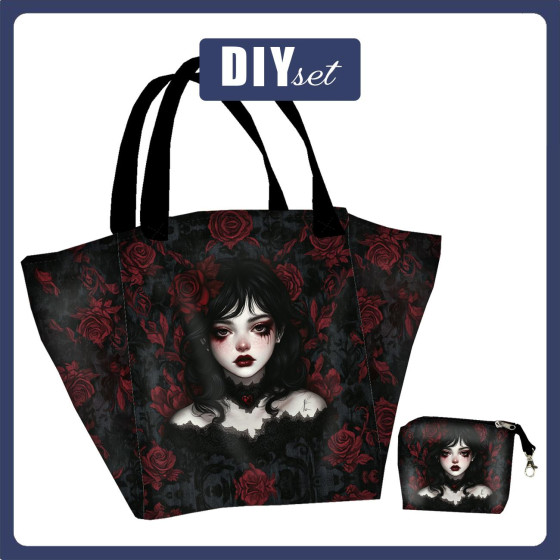 Taška XL s sáčkem 2 v 1 - VALENTINE'S DAY / GIRL - sada siti