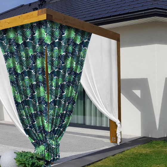 MONSTERA 2.0 - Látka na zahradní závěsy
