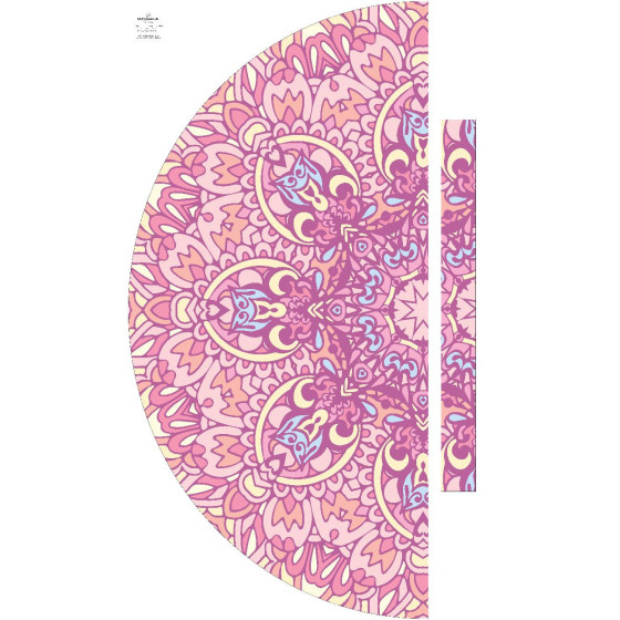 BAREVNÁ MANDALA vz. 2   - panel kalhot "MAXI" - krep