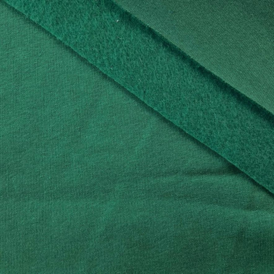 M-21 BOTTLE GREEN  - silná teplákovina počesaná D300