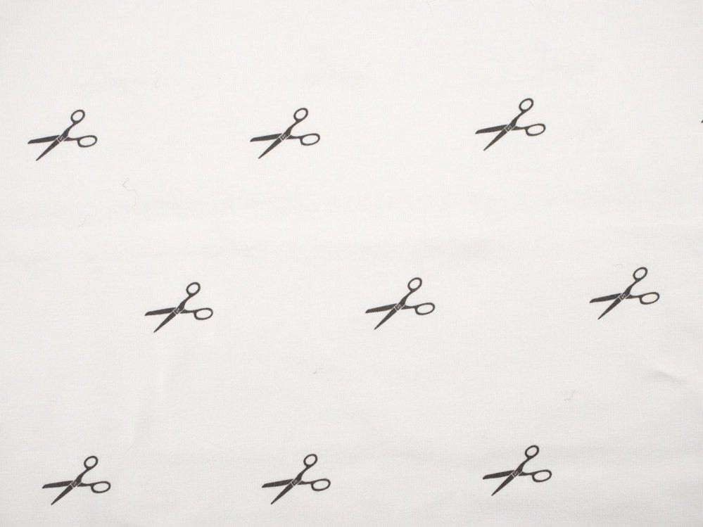 50cm SCISSORS (MINIMAL) / B-00 white - single jersey TE210