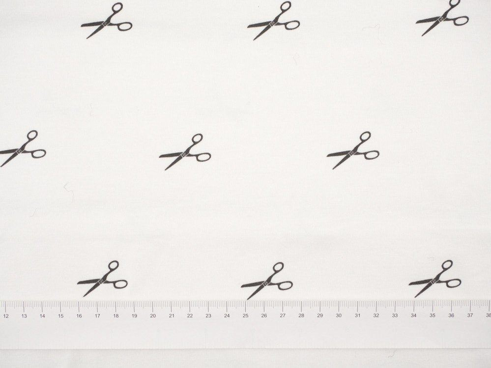 50cm SCISSORS (MINIMAL) / B-00 white - single jersey TE210
