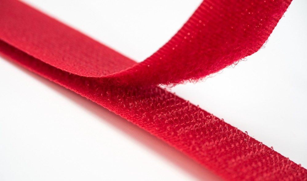 Nylon Velcro Hoop Tape 20 mm complet - RED