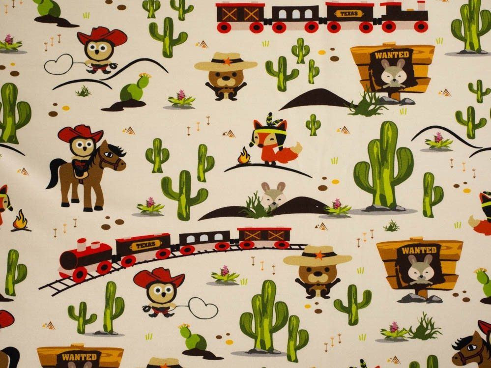 WILD WEST ANIMALS - Viscose jersey WE210