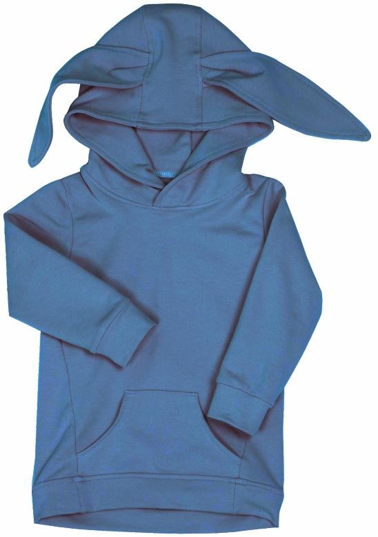 KID'S HOODIE BUNNY (PARIS) - B-26 - RIVERSIDE - looped knit fabric