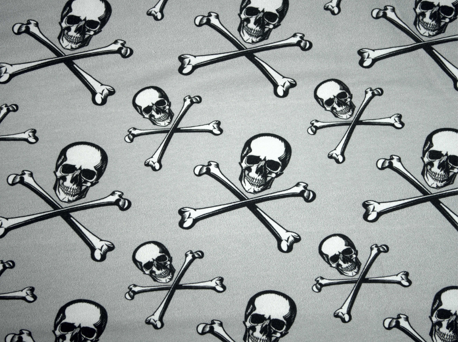 Skulls and bones - single jersey with elastane TE210