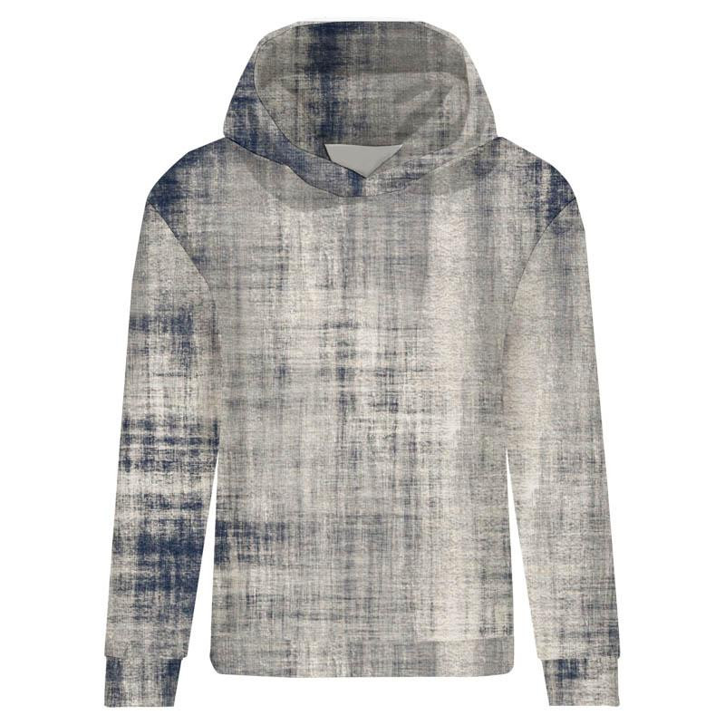 CLASSIC WOMEN’S HOODIE (POLA) - ACID WASH PAT. 2 (navy) - looped knit fabric 