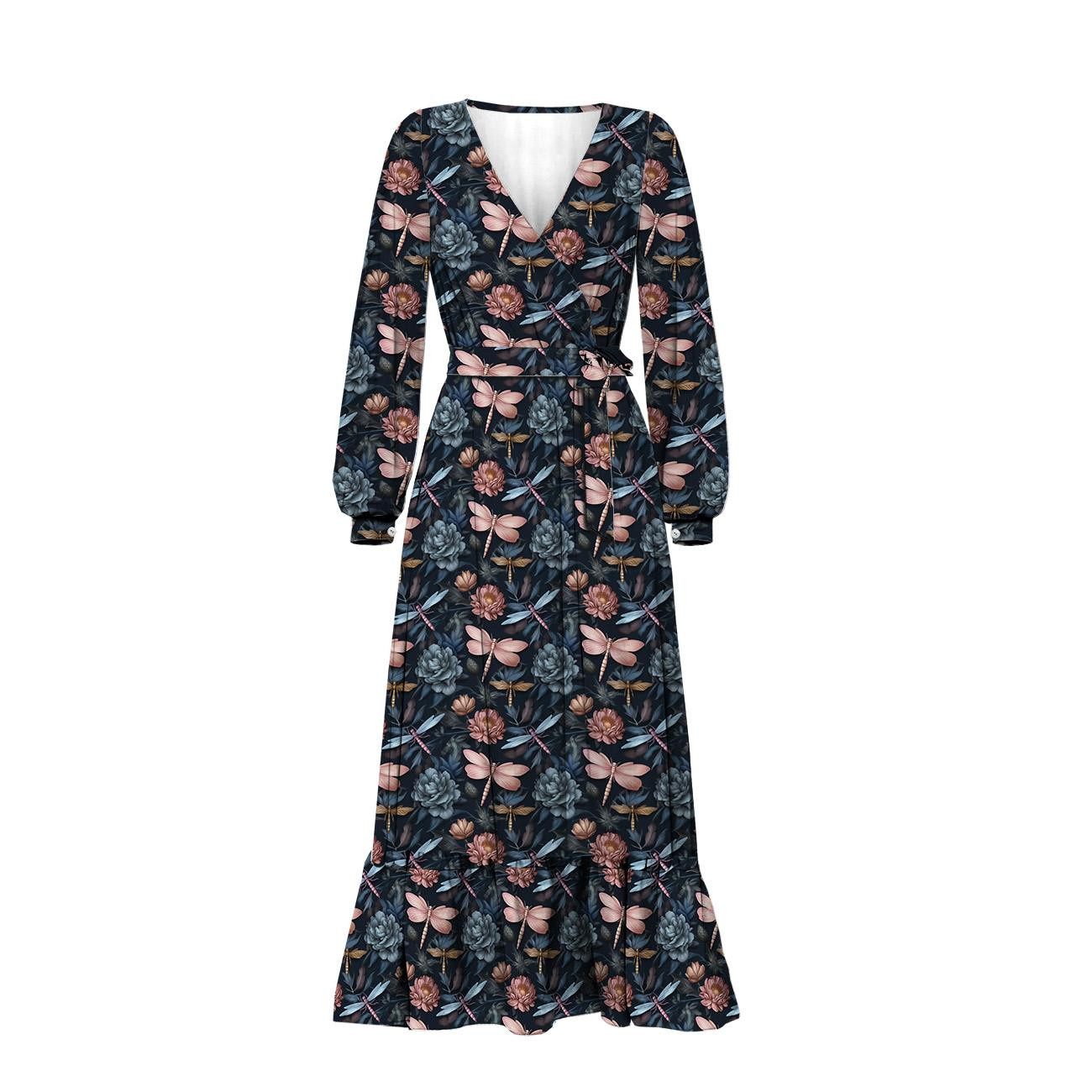 Butterfly & Flowers wz.3 - quick-drying woven fabric