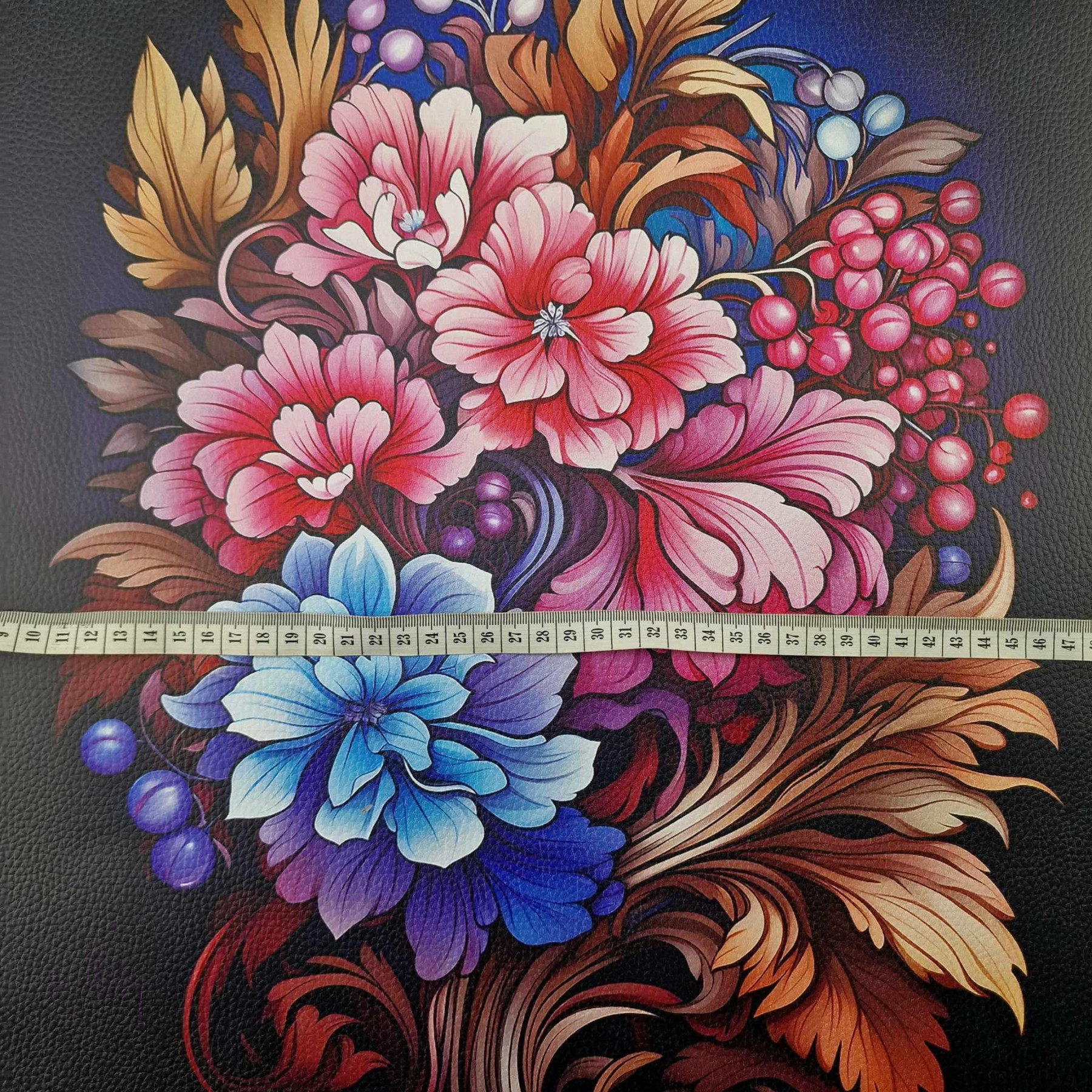 BOUQUET OF FLOWERS WZ.3 (46 cm x 50 cm) - thick pressed leatherette