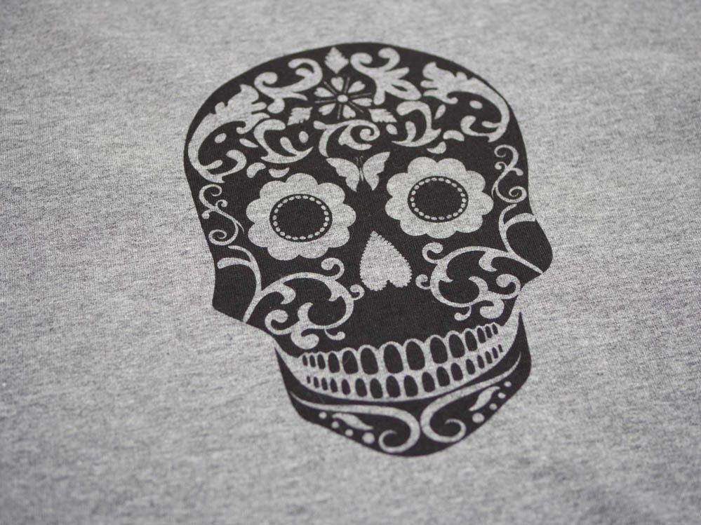 SKULL (ETNO) "S" / eco melange - panel, looped knit PE240