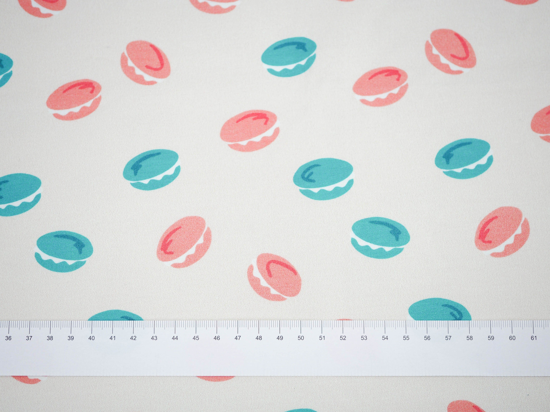 Macarons ( J'adore Paris) / peach - single jersey with elastane TE210