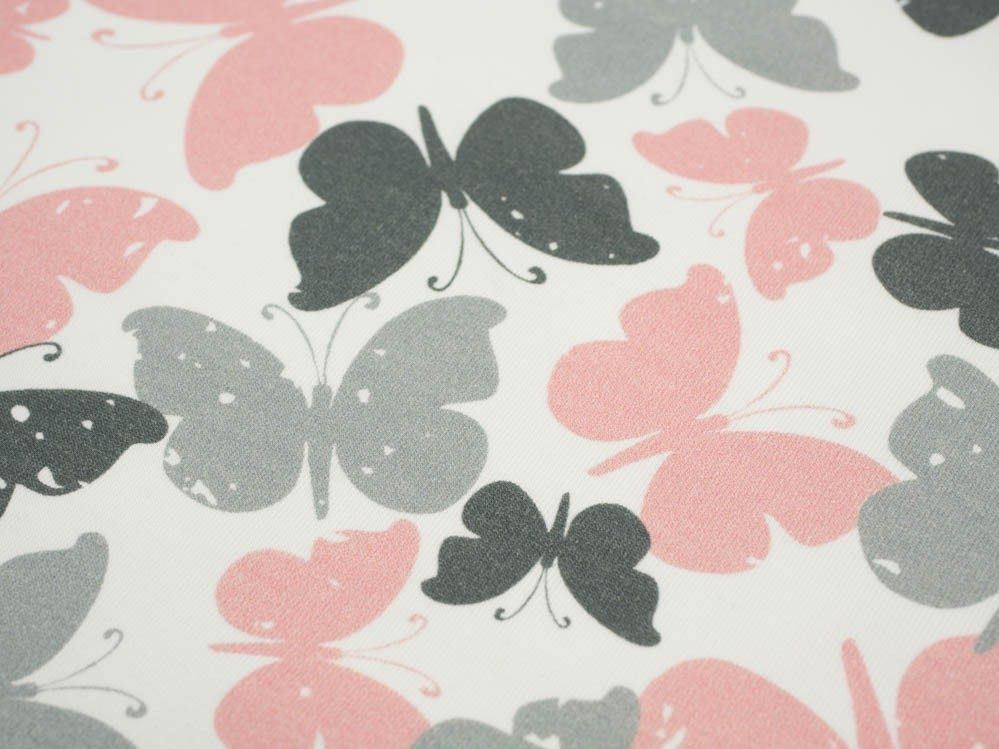 BUTTERFLIES PINK - panel single jersey TE210