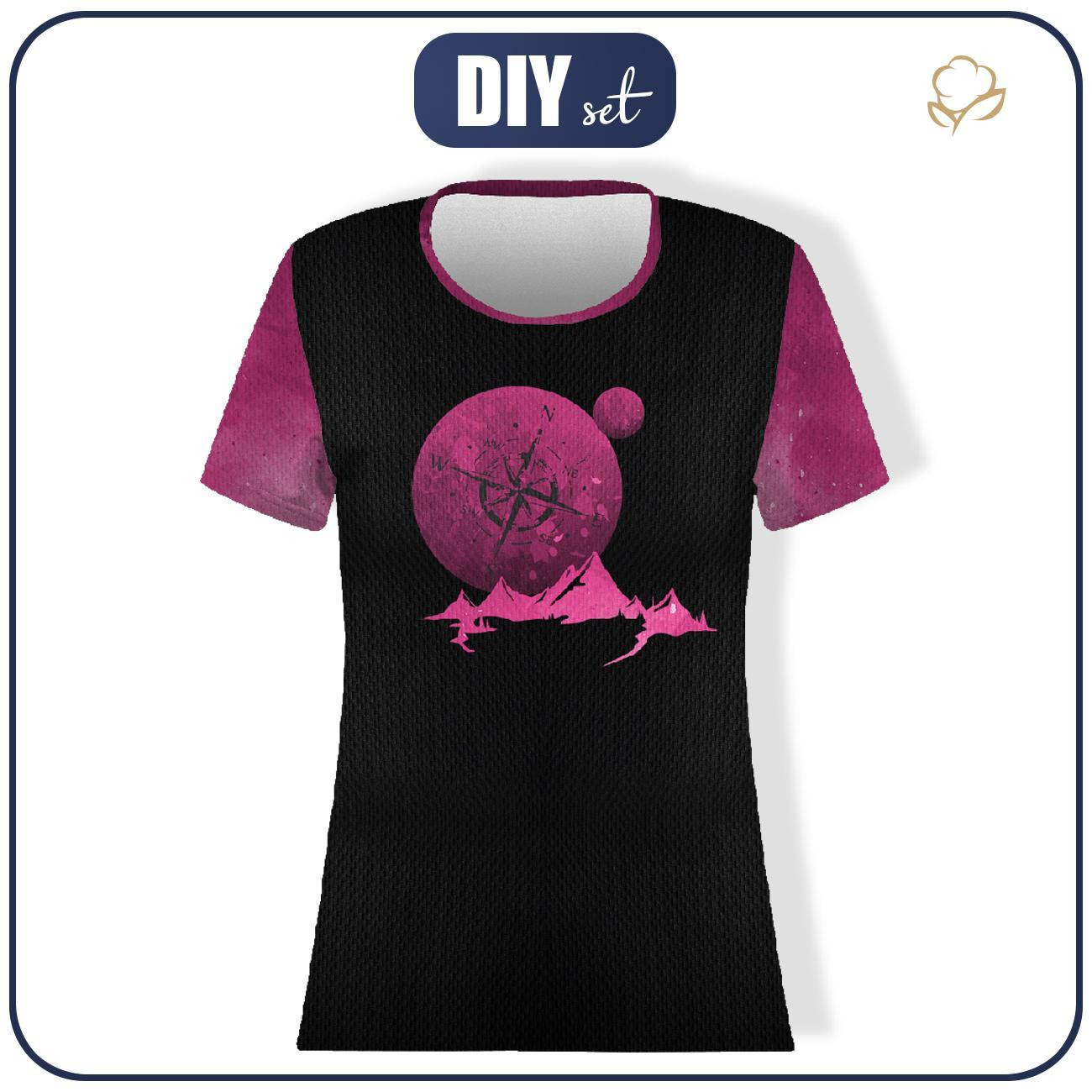 WOMEN’S SPORTS T-SHIRT - COMPASS / black - XXS