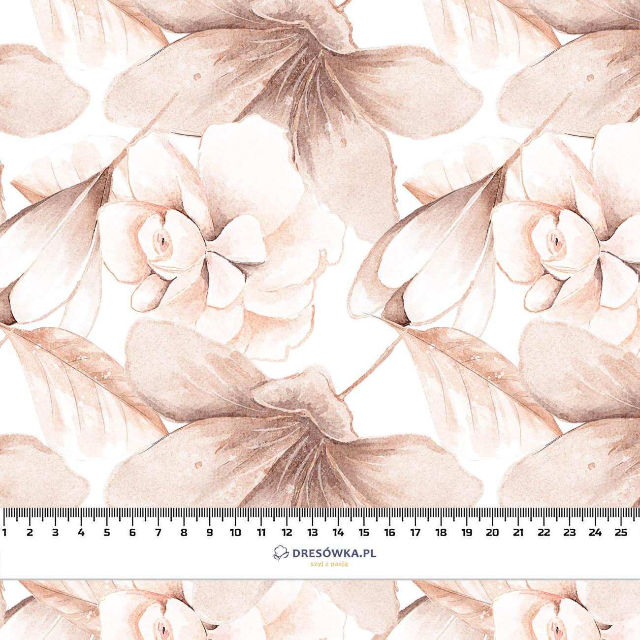 RETRO FLOWERS pat. 1 - viscose woven fabric