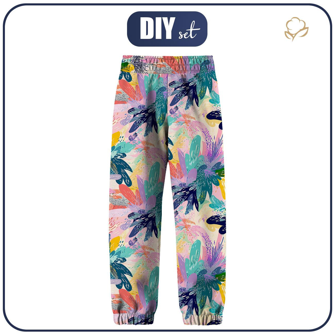 CHILDREN'S SOFTSHELL TROUSERS (YETI) - ABSTRACTION PAT.33 - sewing set