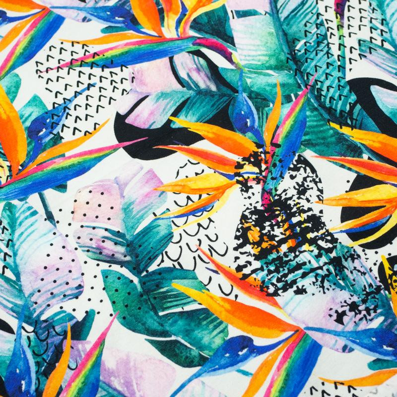 WATER-COLOR JUNGLE - Viscose jersey WE210