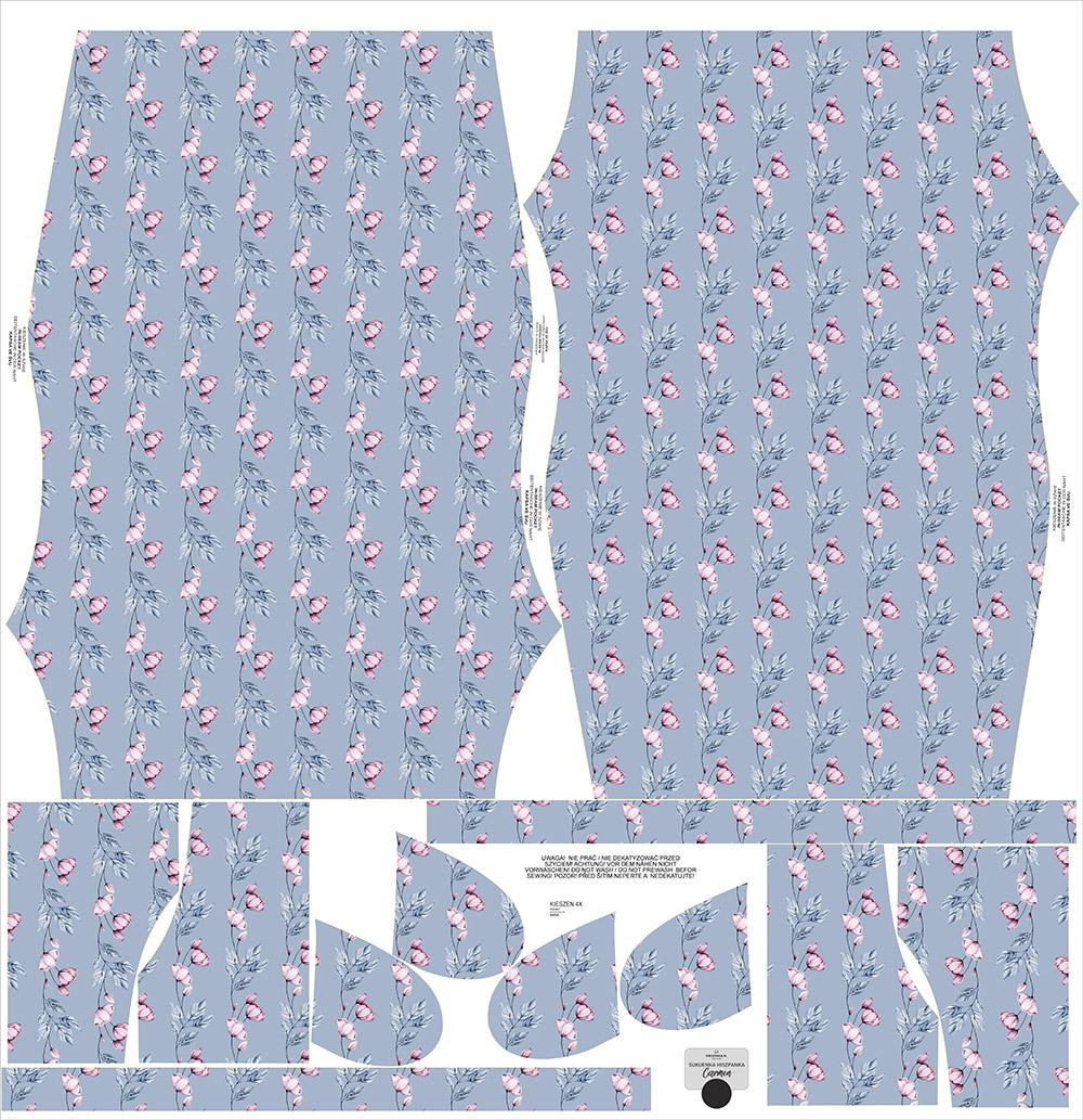 DRESS "CARMEN" - WATERCOLOR BOUQUET Pat. 3 - sewing set
