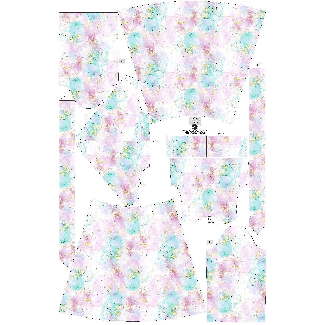 WRAP MIDI DRESS (BIANCA) -  ALCOHOL PASTEL WZ.1 - sewing set