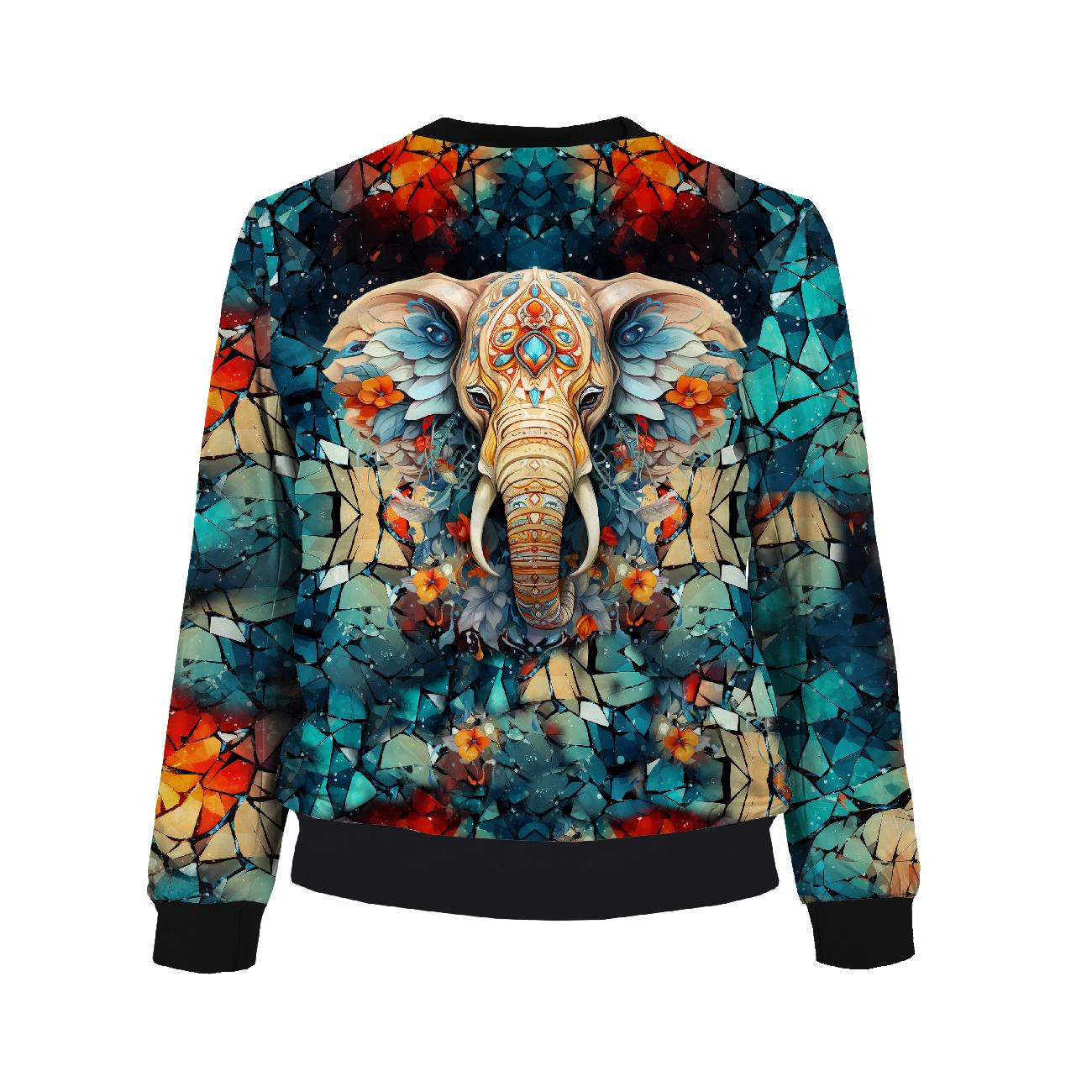 WOMEN’S BOMBER JACKET (KAMA) - ANIMALS CRACKED pat.3 (elephant) - sewing set