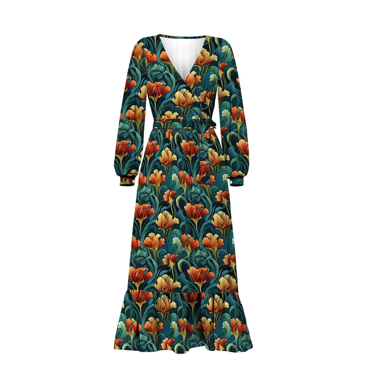 AUTUMN FLOWERS WZ.14 - Cotton woven fabric