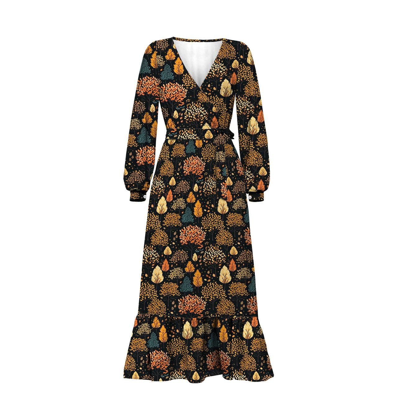AUTUMN FOREST WZ. 3 - looped knit fabric with elastane ITY