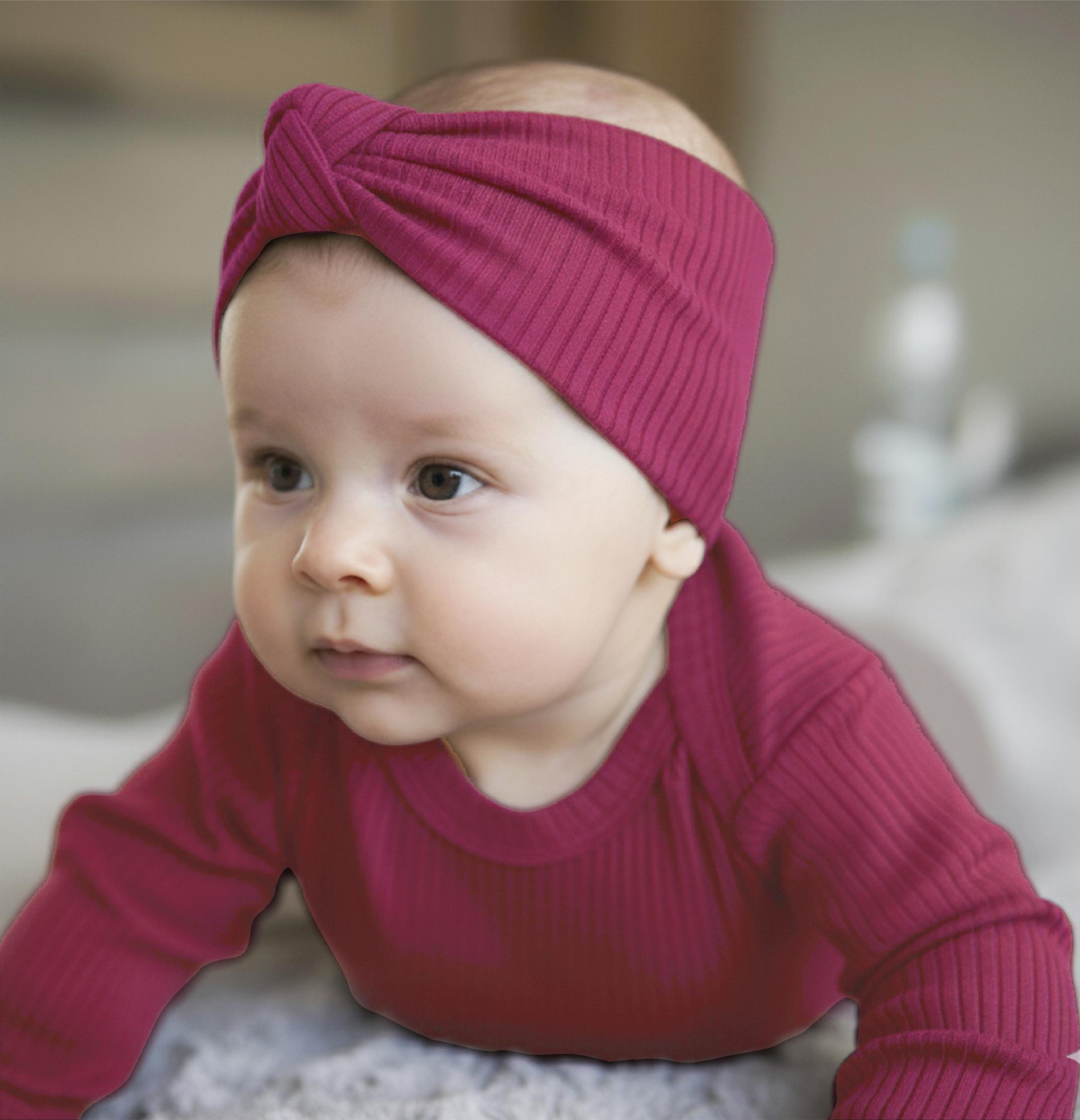 Ribbed Knit HARMONIA 4x2 - AUBERGINE (D-215)