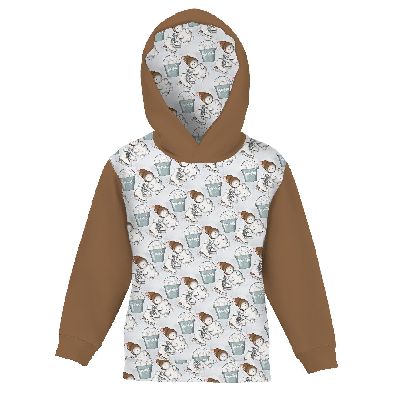 KID'S HOODIE (ALEX) - SNOWMEN AND ICE SKATES (WINTER IN THE CITY) - sewing set