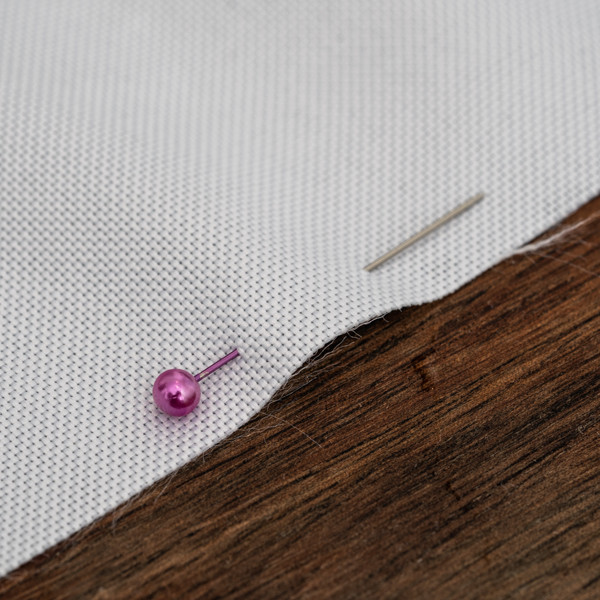 MAGNOLIAS pat. 1 (pink) / black - Waterproof woven fabric