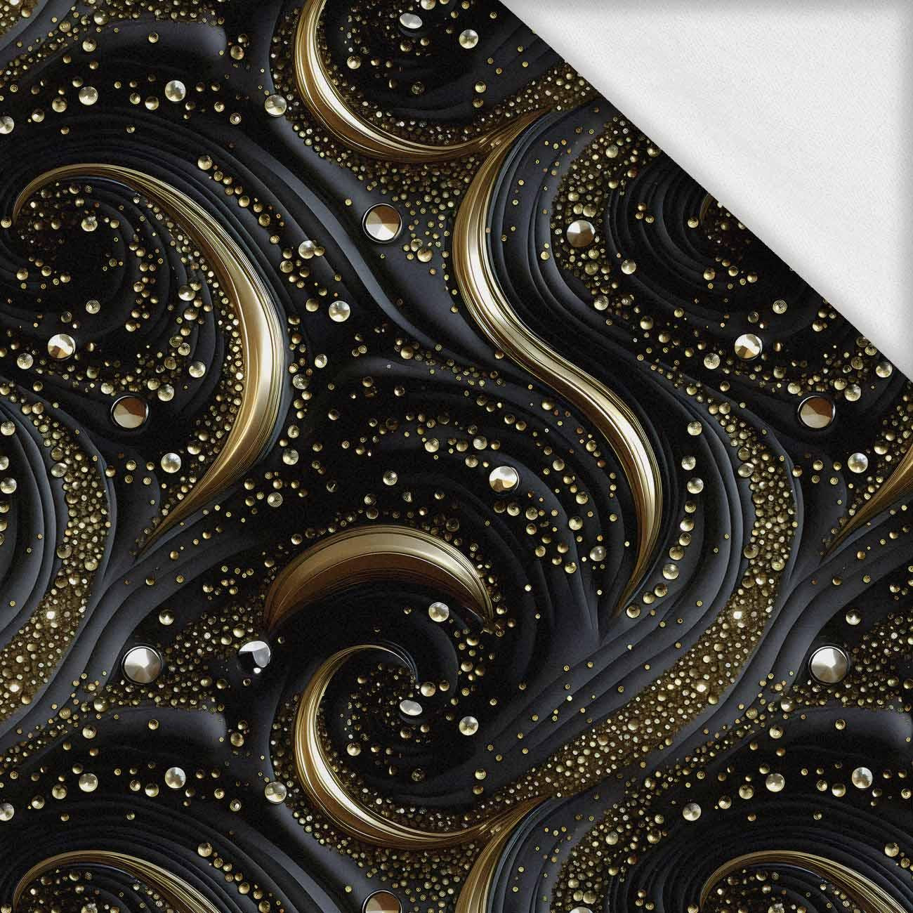 BLACK & GOLD GLAMOUR wz. 10 - looped knit fabric with elastane ITY