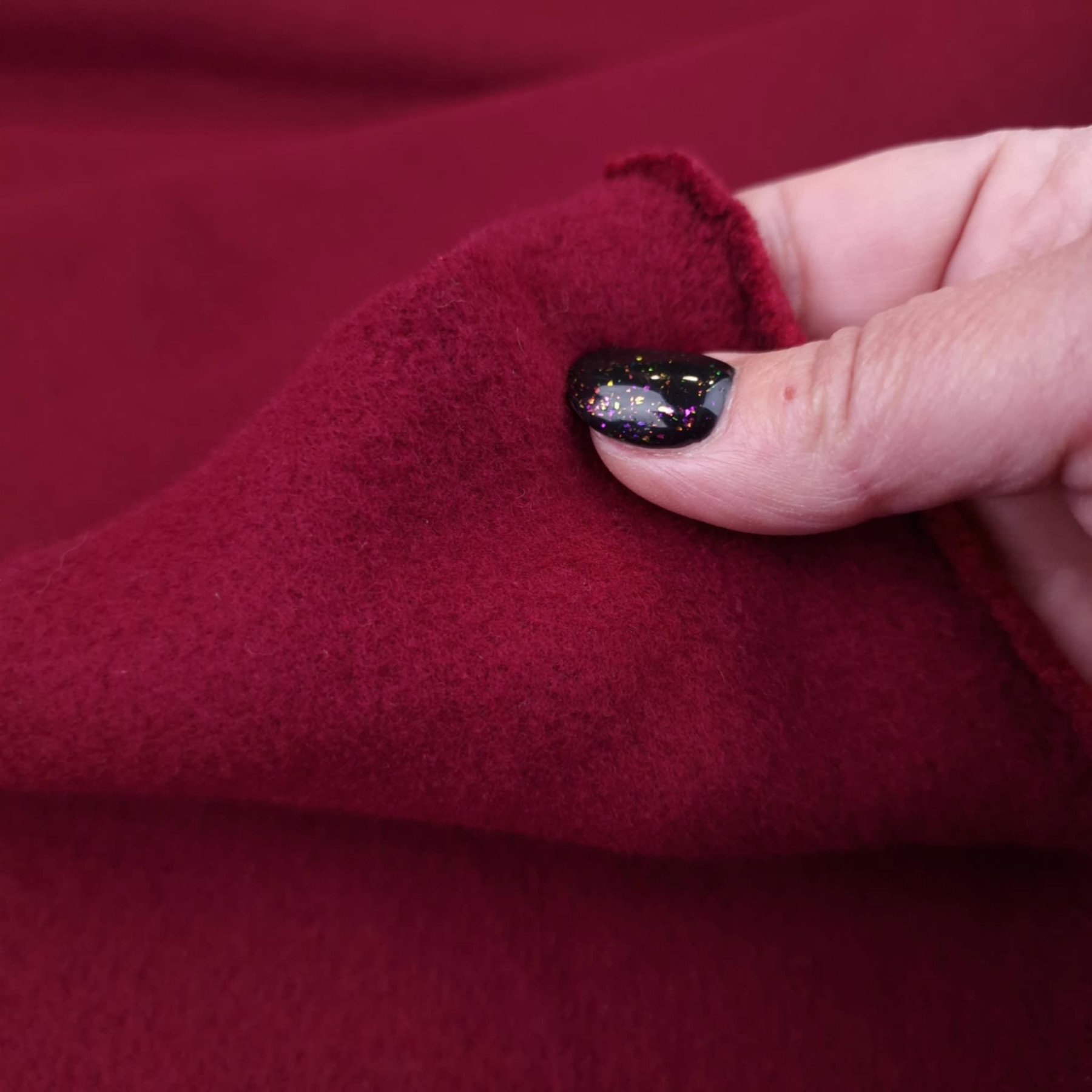 Thick brushed sweatshirt D300 - MAROON (D-31)